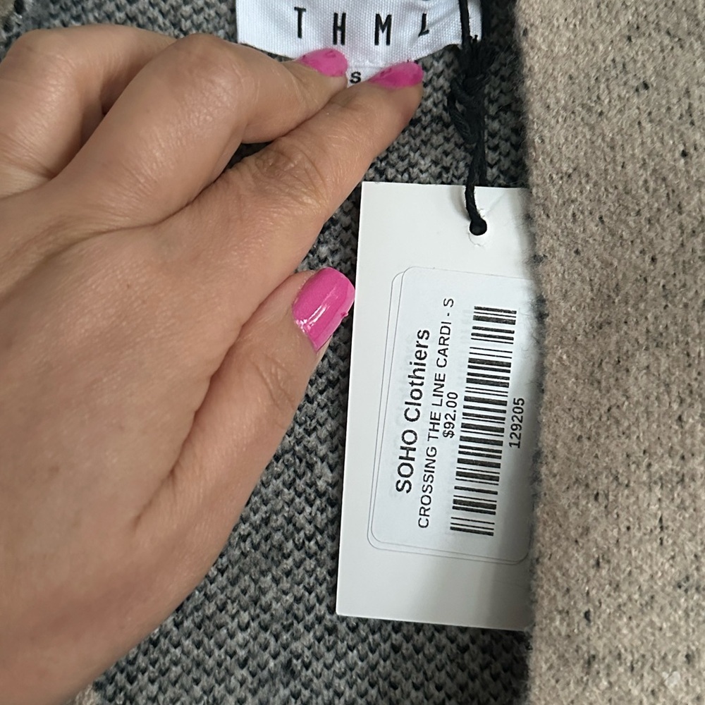 THML READY, SET, STRIPE OPEN FRONT CARDIGAN NWT S… - image 5